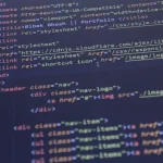 HTML source code on a computer screen
